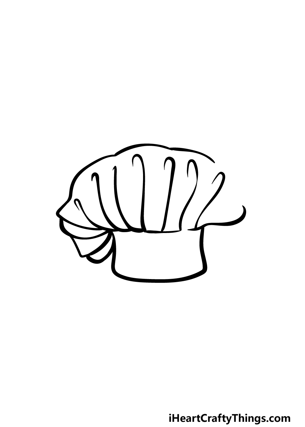 drawing chef’s hat step 4