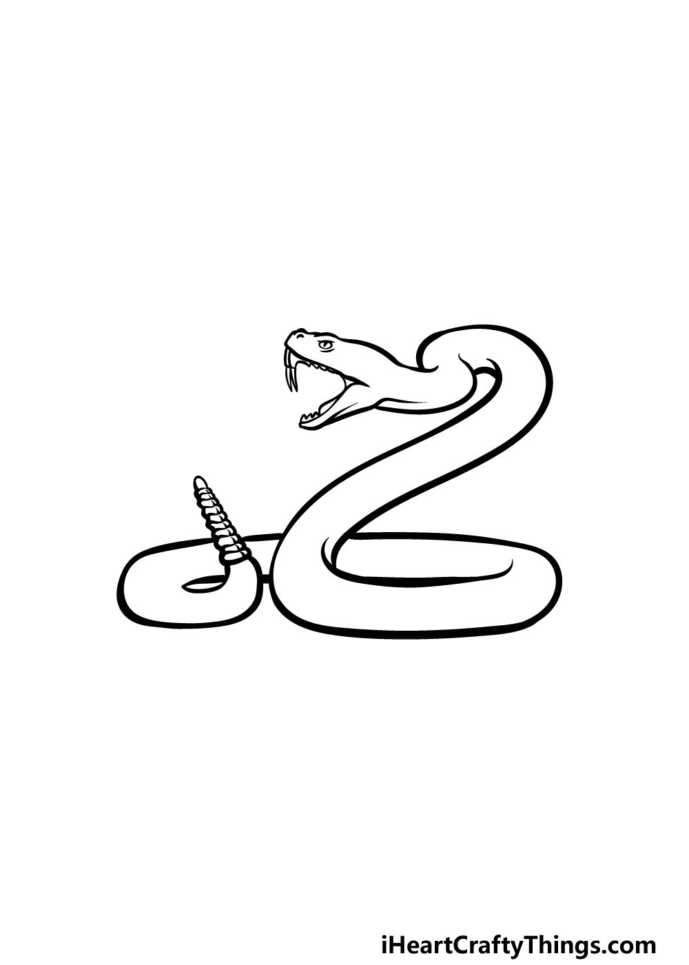 drawing a rattlesnake step 4