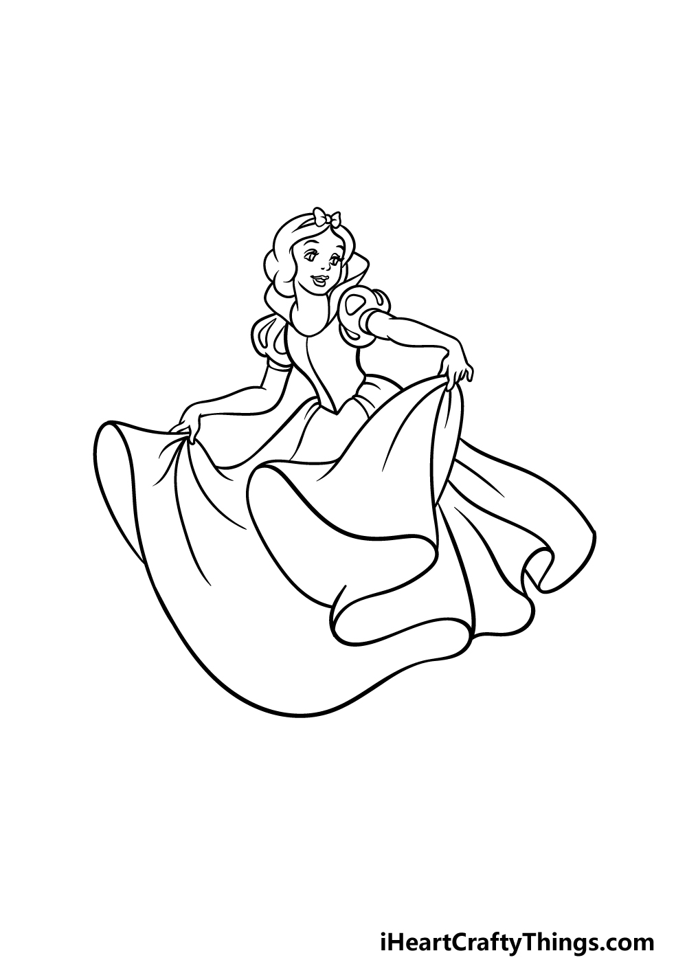 drawing Snow White step 4