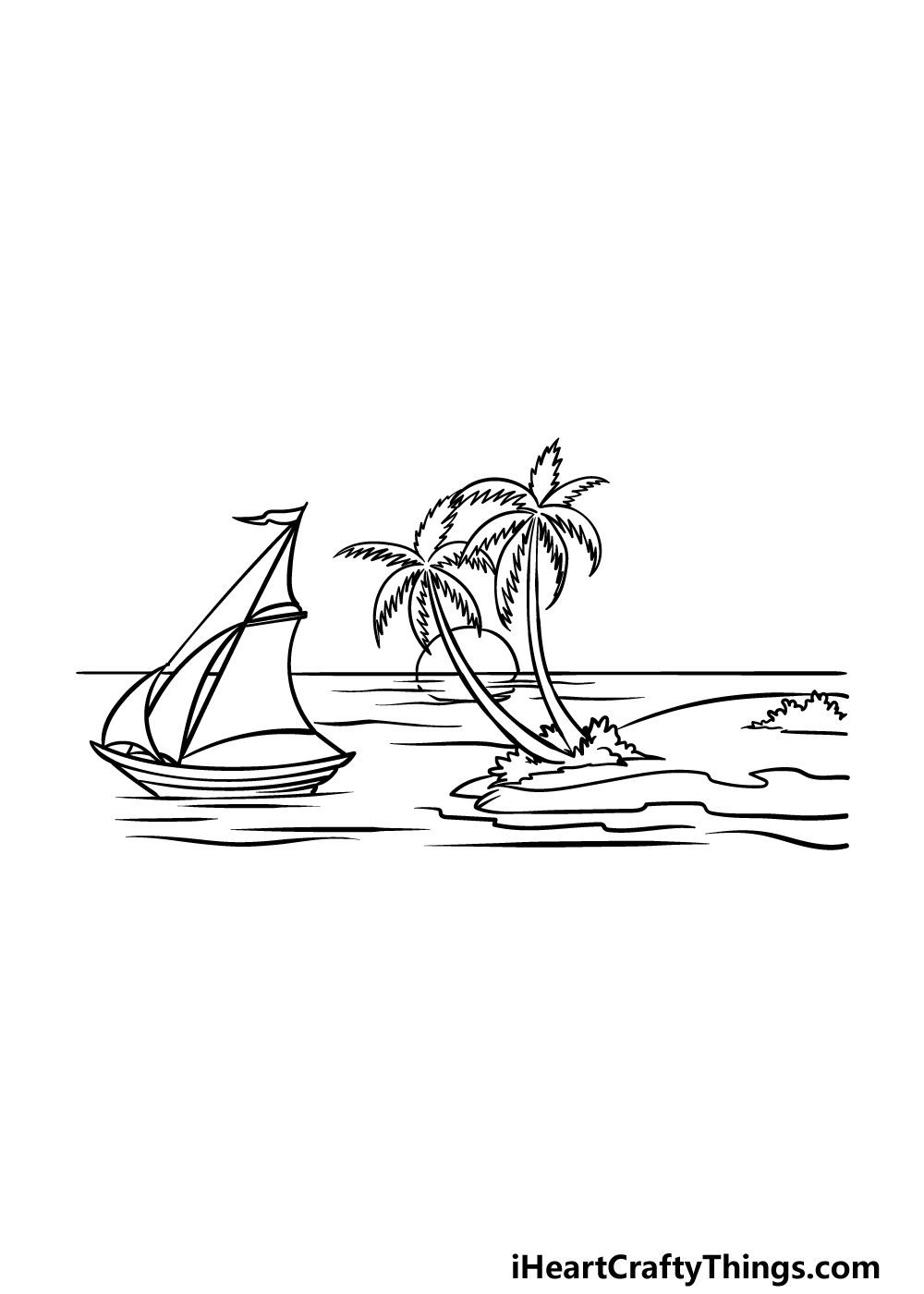 drawing a sunrise step 4