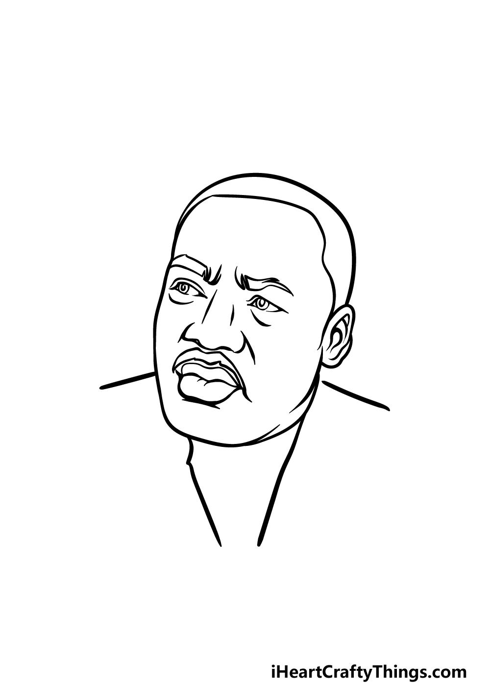 drawing Martin Luther King Jr. step 4