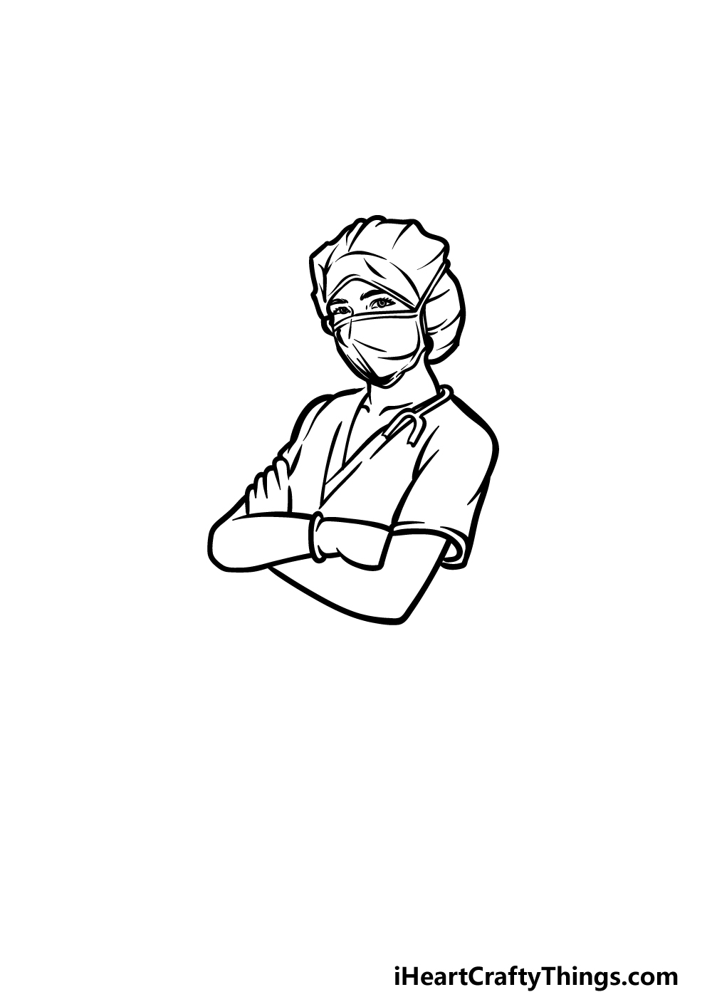 drawing a nurse step 4