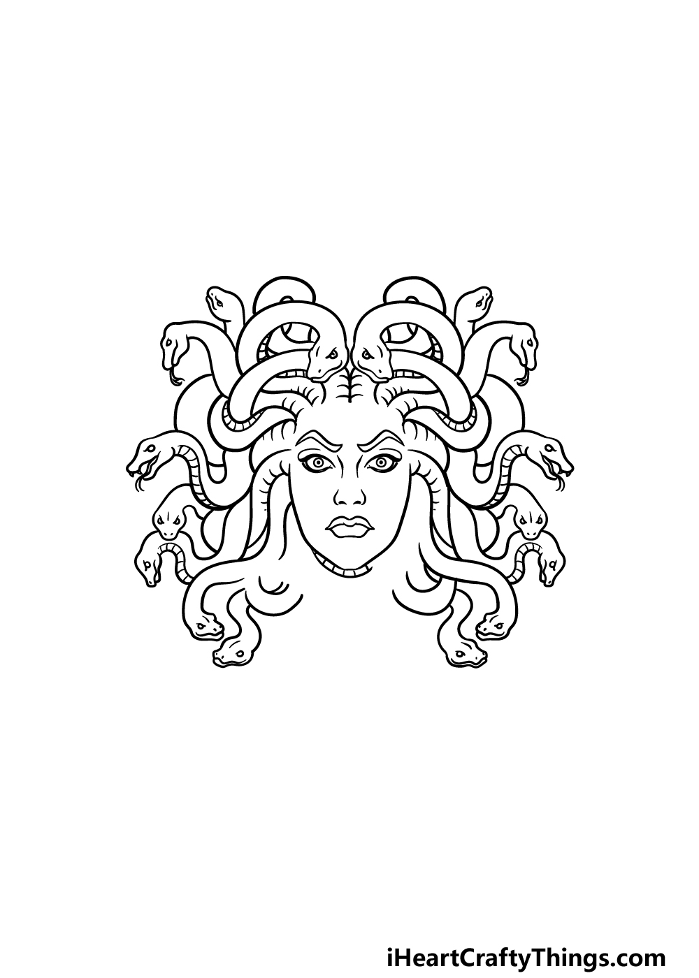 drawing Medusa step 4