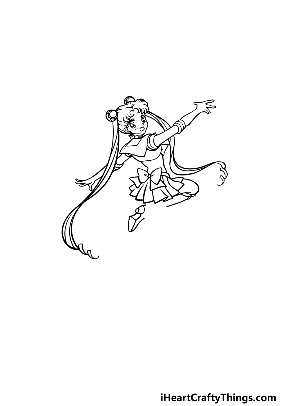 drawing Sailor Moon step 4