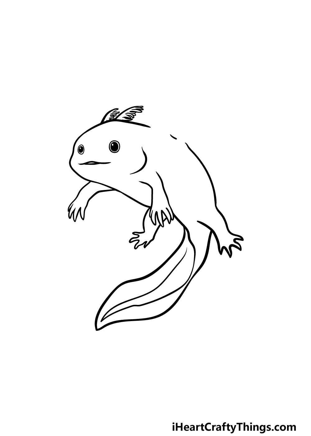 Drawing An Axolotl step 4