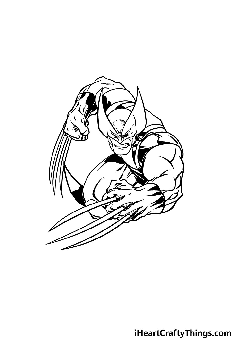 drawing wolverine step 4
