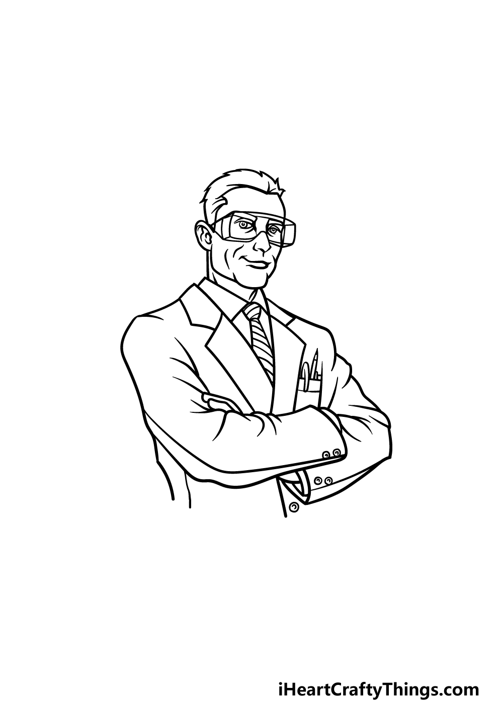 drawing a scientist step 4