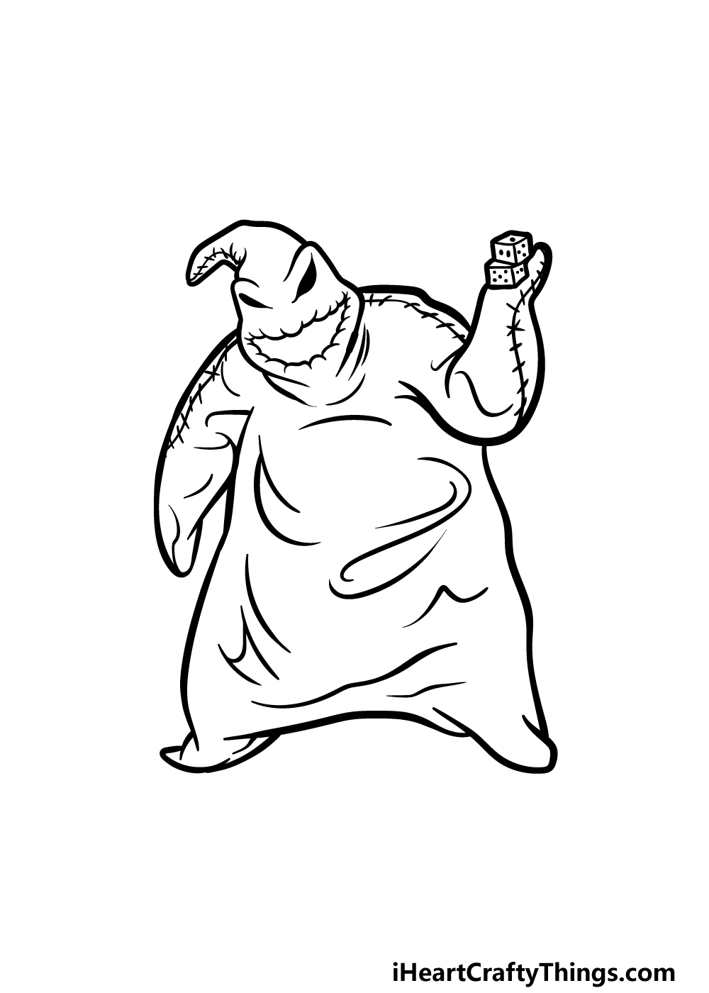 drawing Oogie Boogie step 4