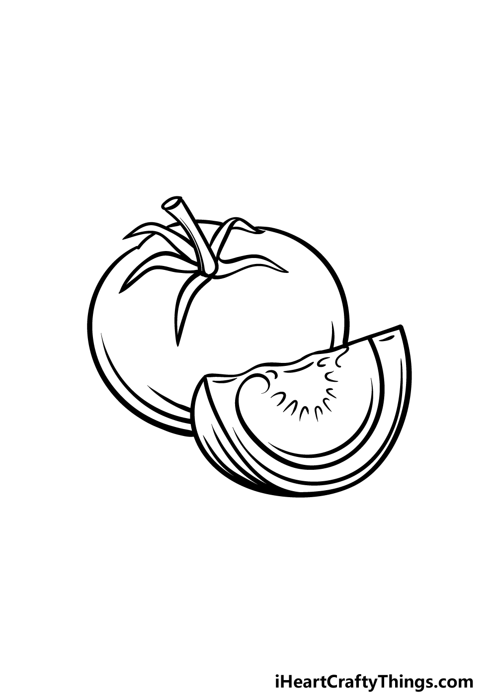 drawing a tomato step 4
