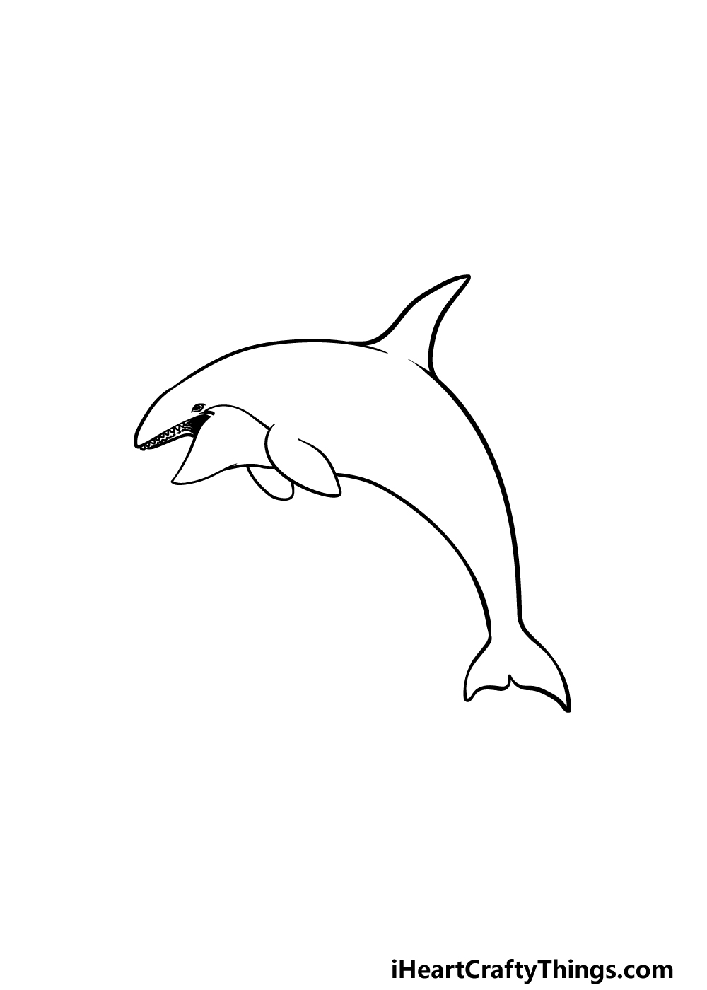 drawing an orca step 4