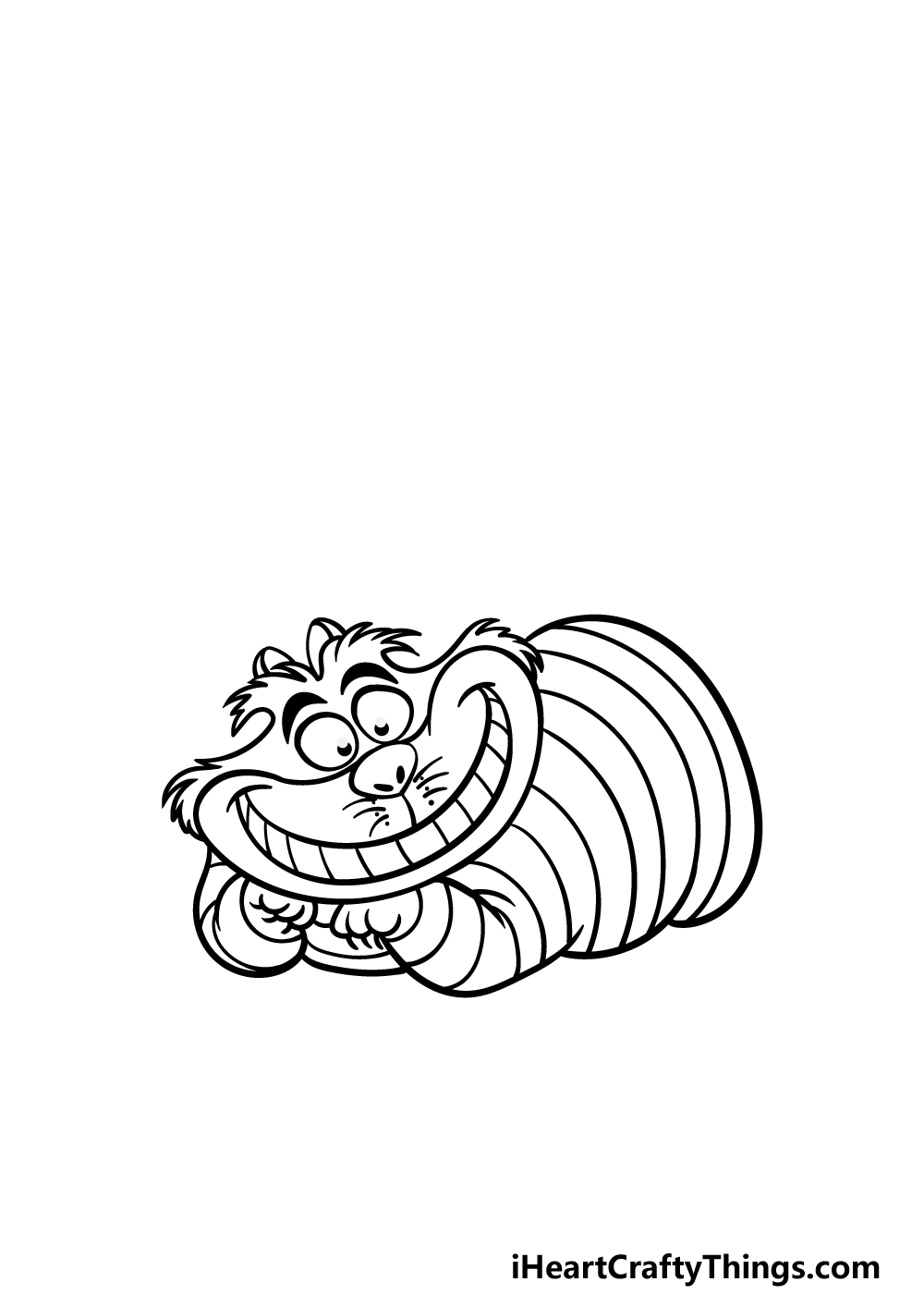 drawing the Cheshire Cat step 4