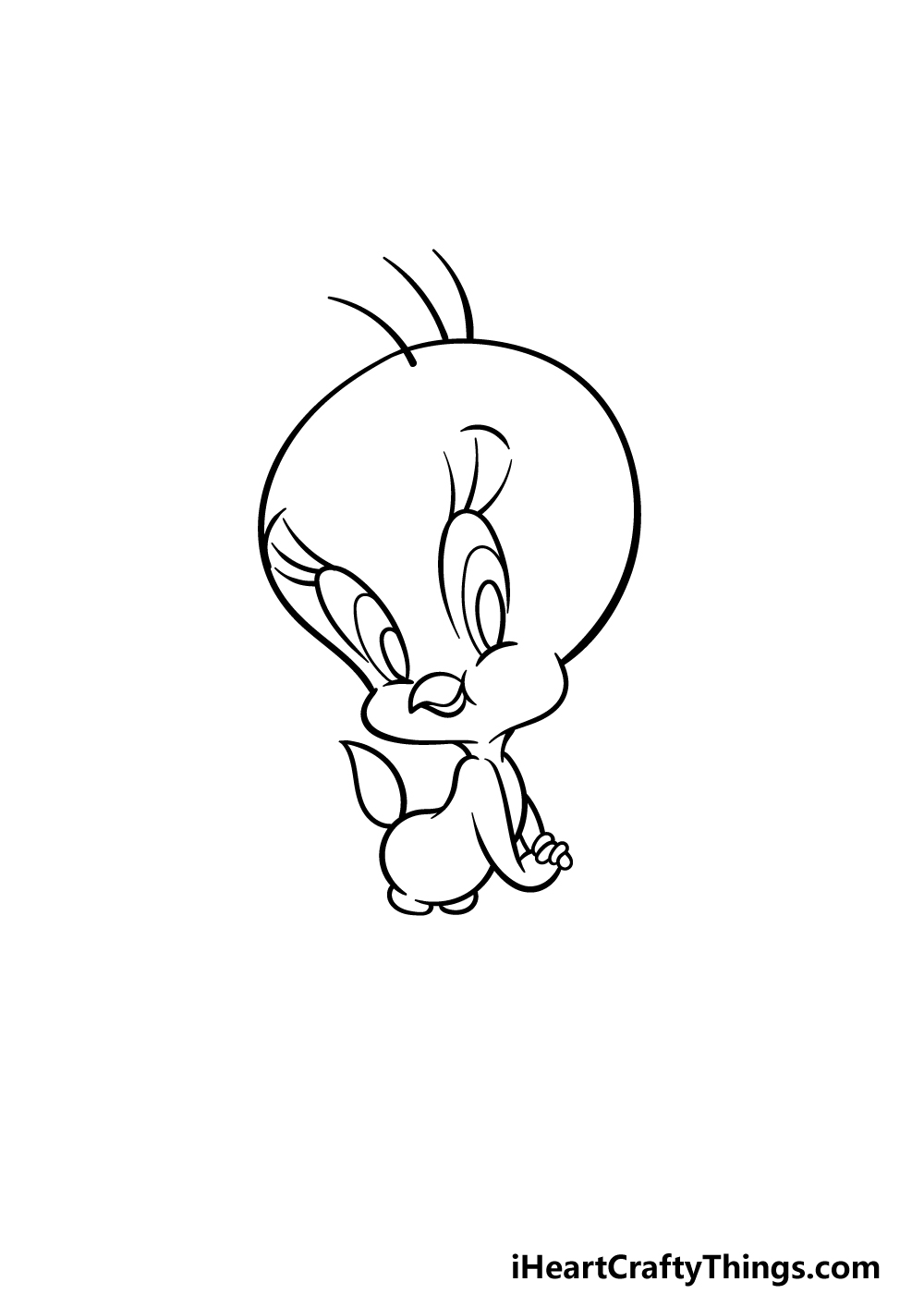 drawing Tweety Bird step 4