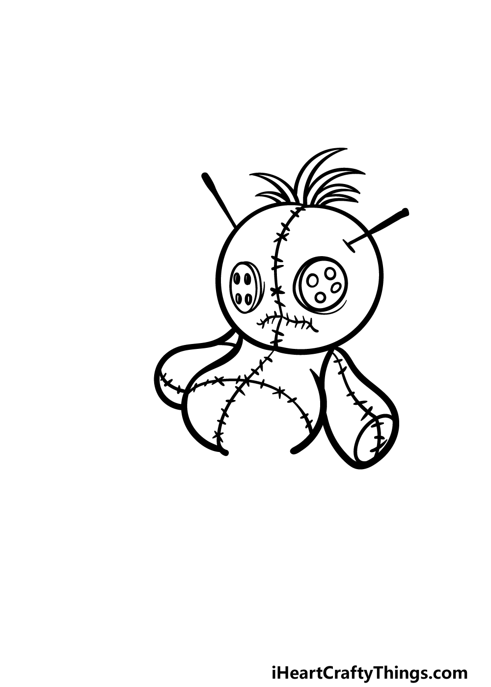drawng a Voodoo Doll step 4