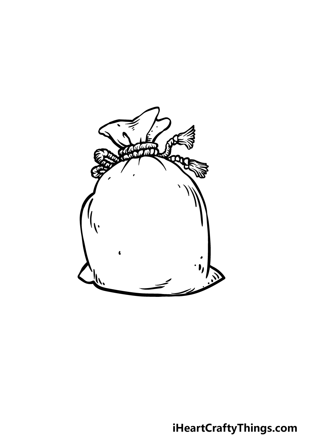 drawing a money bag step 4