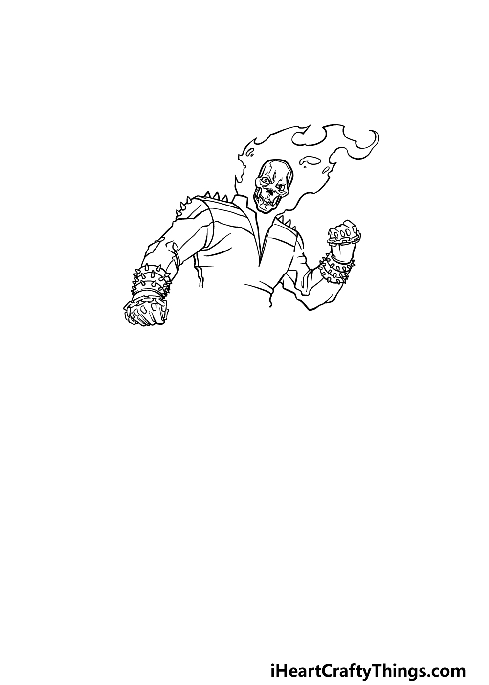 drawing Ghost Rider step 4