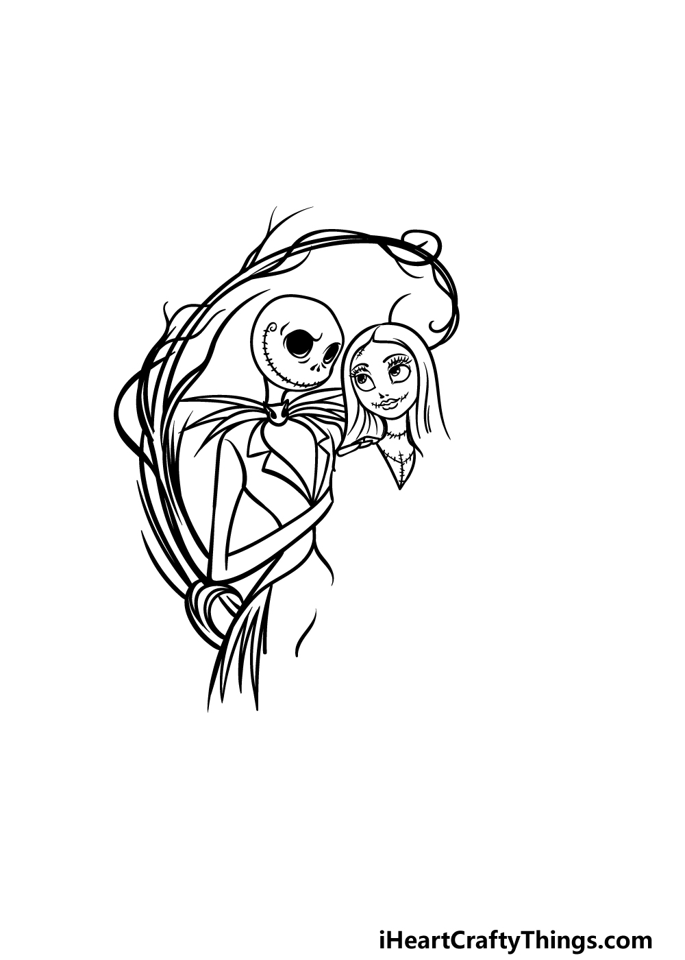 drawing Jack and Sally step 4
