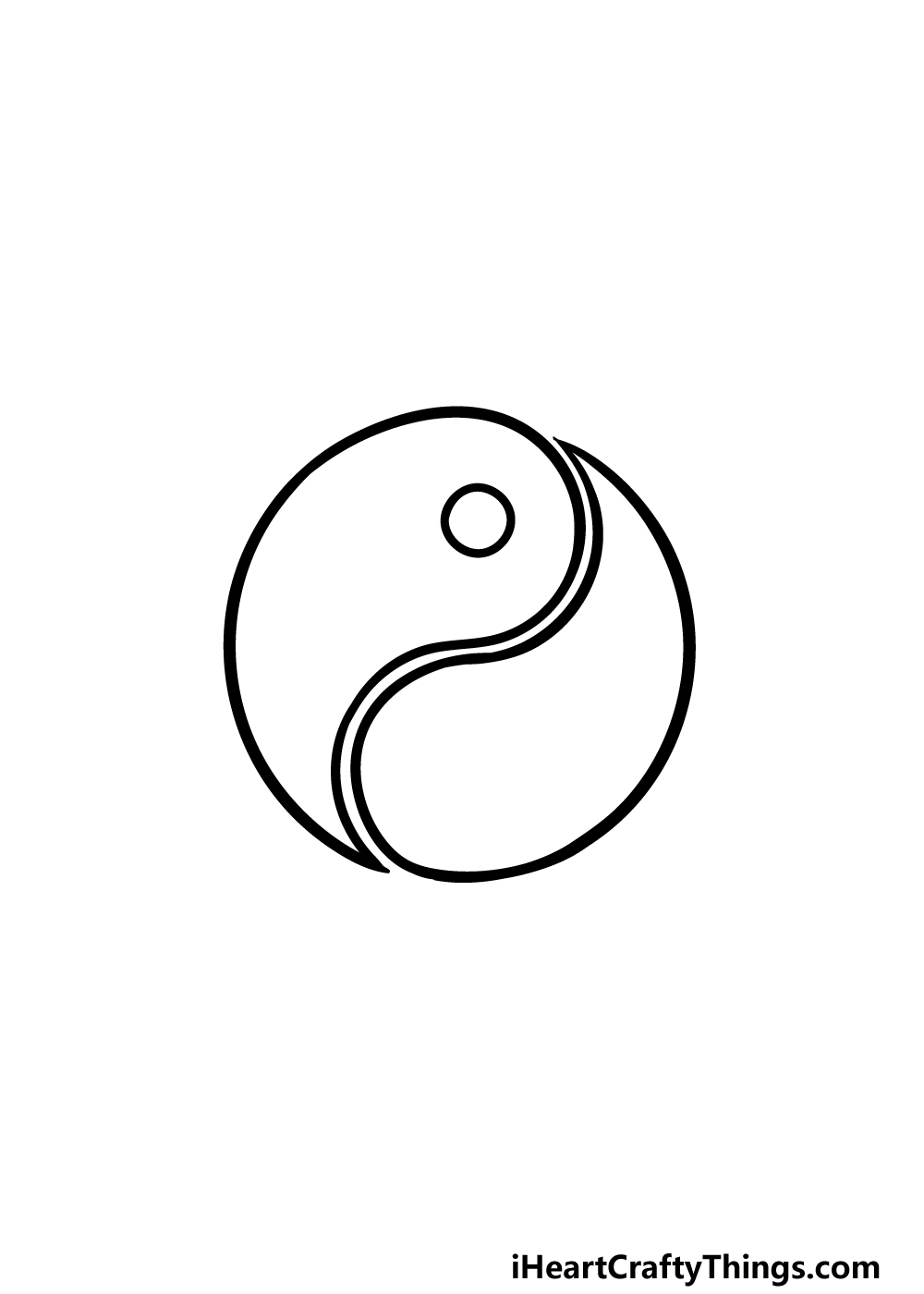 drawing Yin and Yang step 4