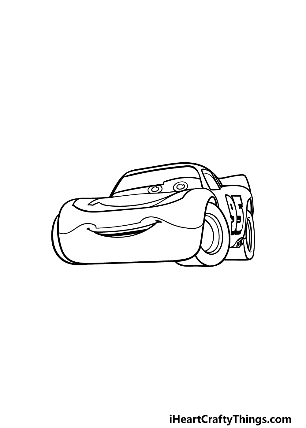 drawing Lightning McQueen step 4