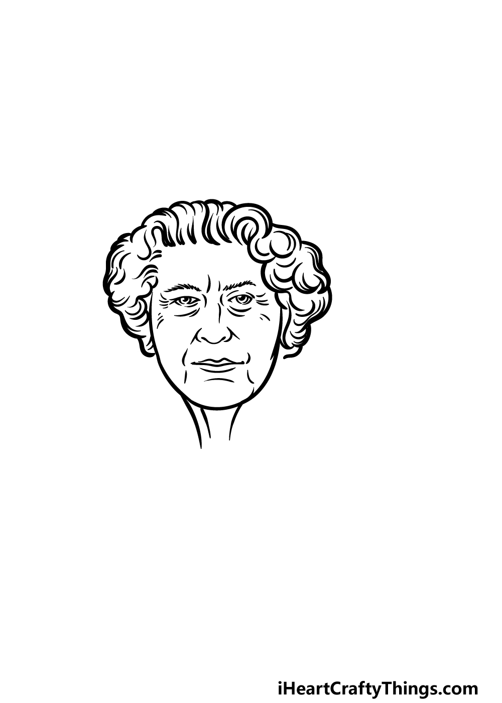 drawing the Queen step 4
