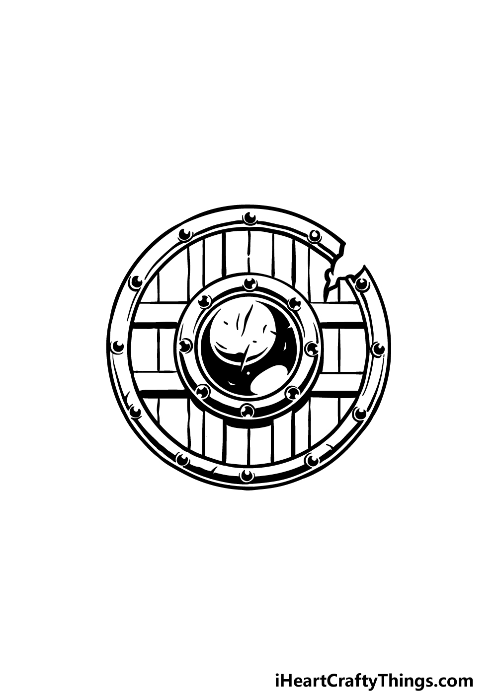 drawing a shield step 4
