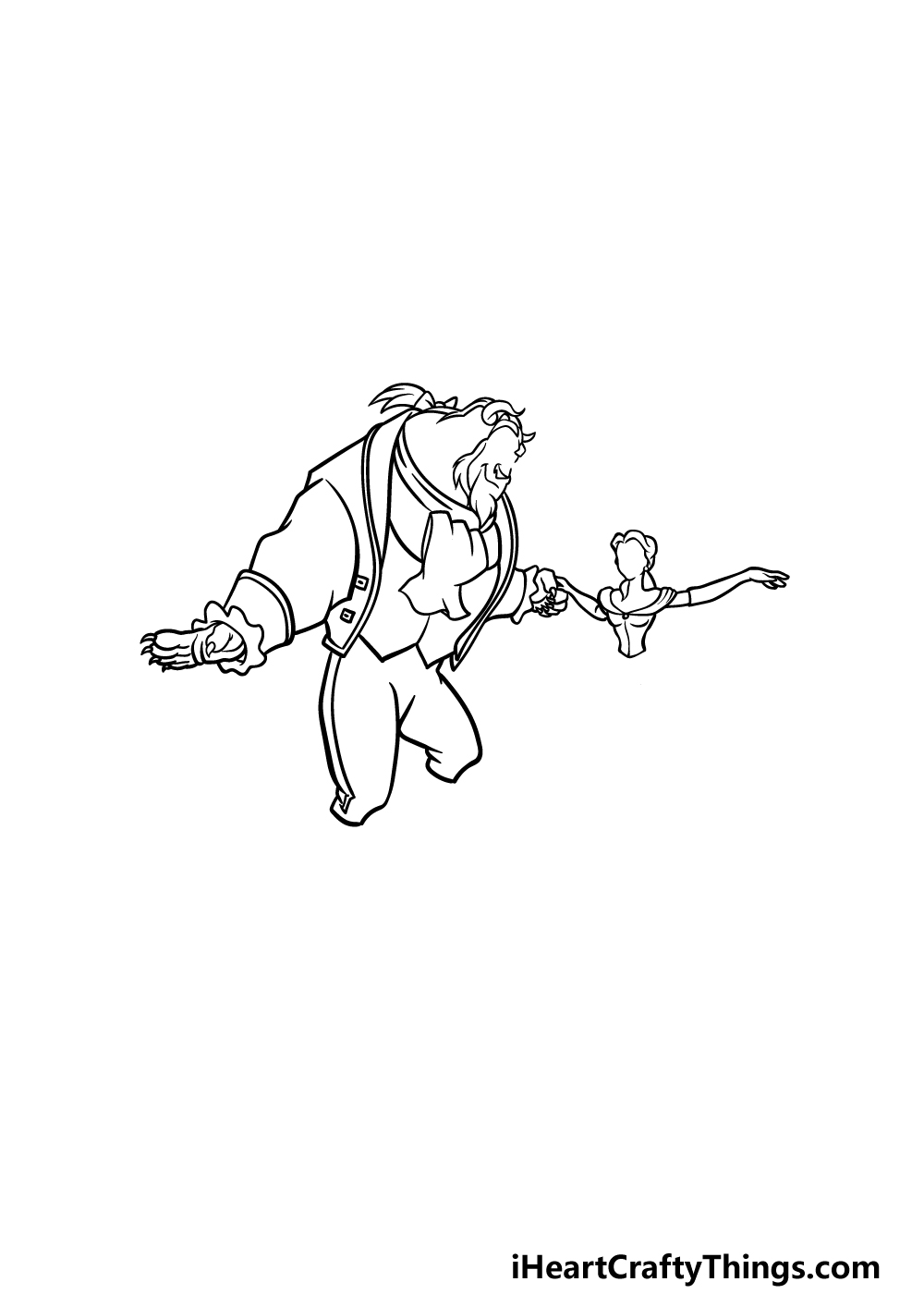 drawing Beauty and the Beast step 4