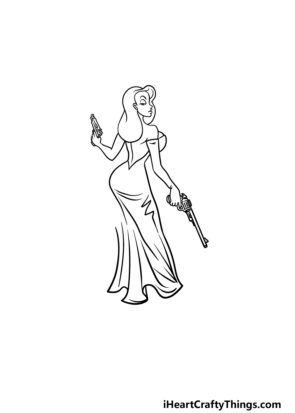 drawing Jessica Rabbit step 4