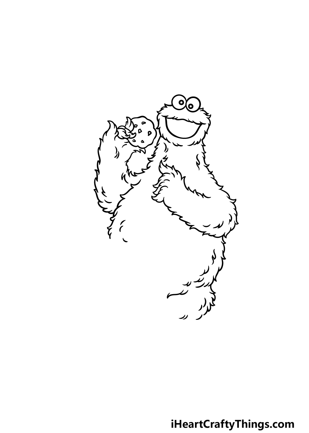 drawing a cookie monster step 4