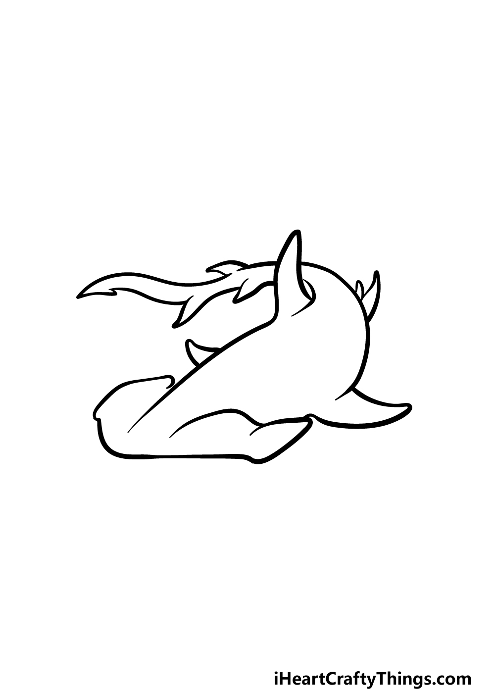 drawing hummerhead shark step 4