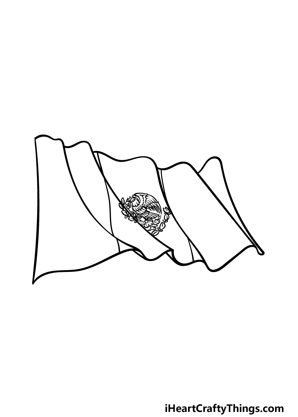 drawing Mexican flag step 5