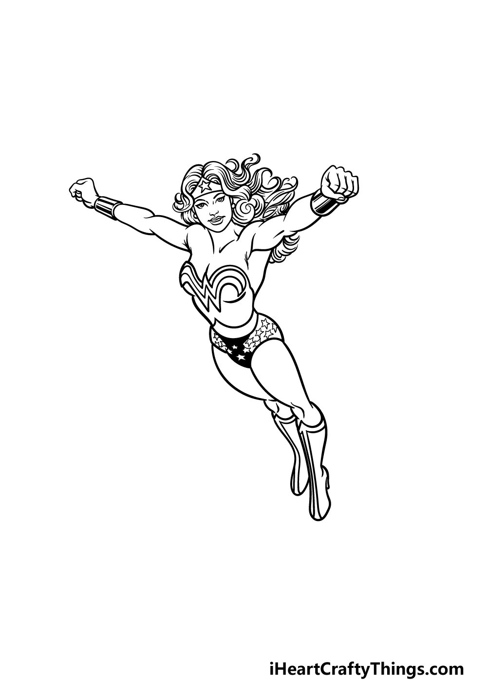 drawing Wonder Woman step 5