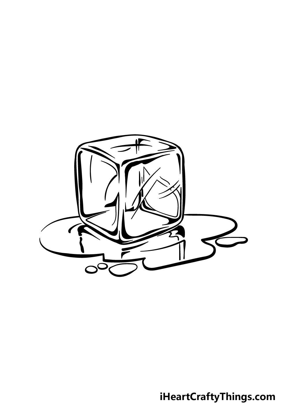 drawing an ice cube step 5