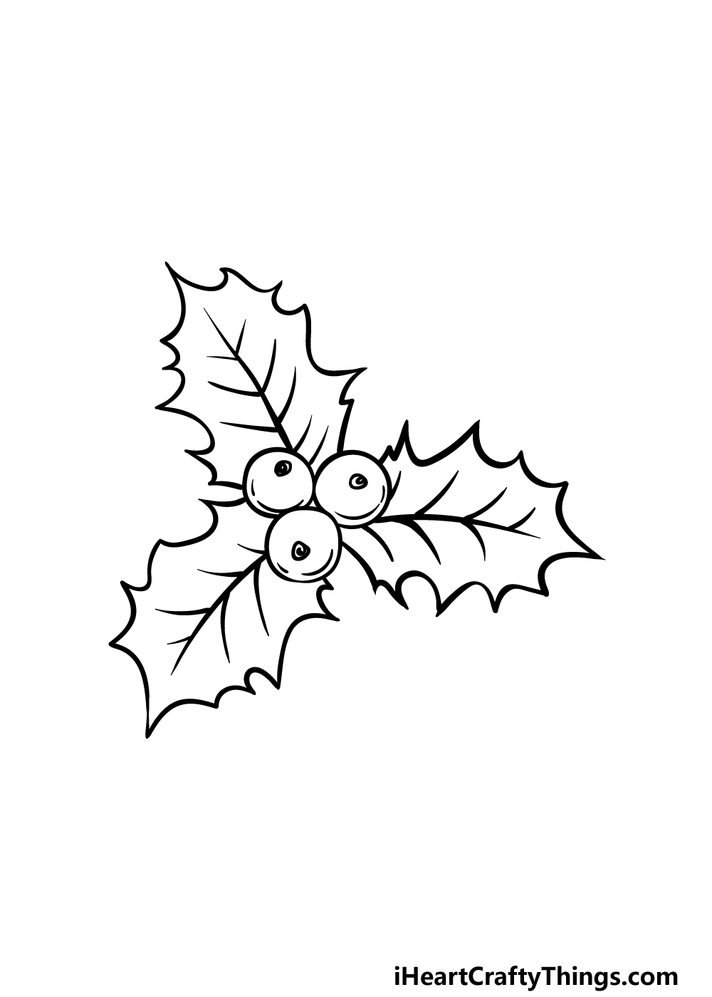 drawing a holly step 5