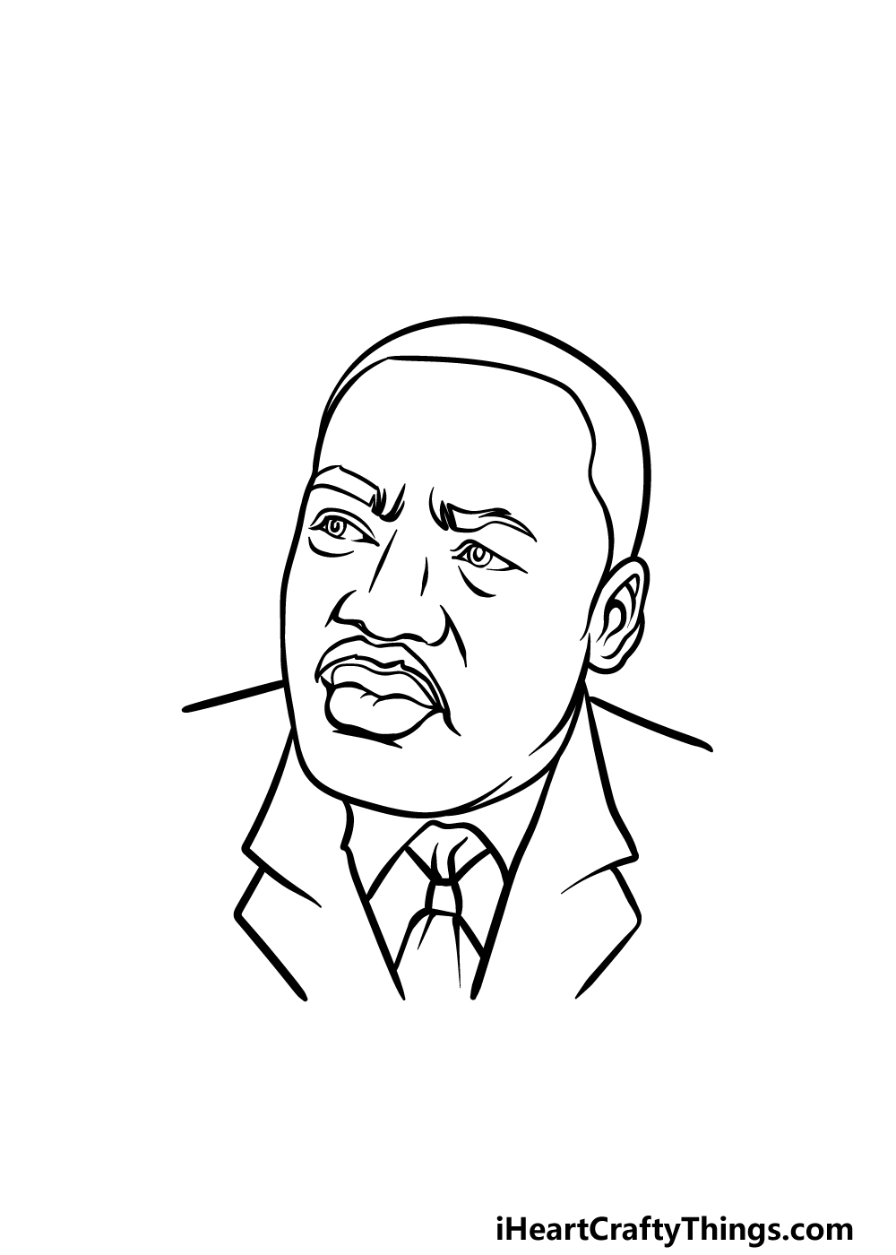 drawing Martin Luther King Jr. step 5