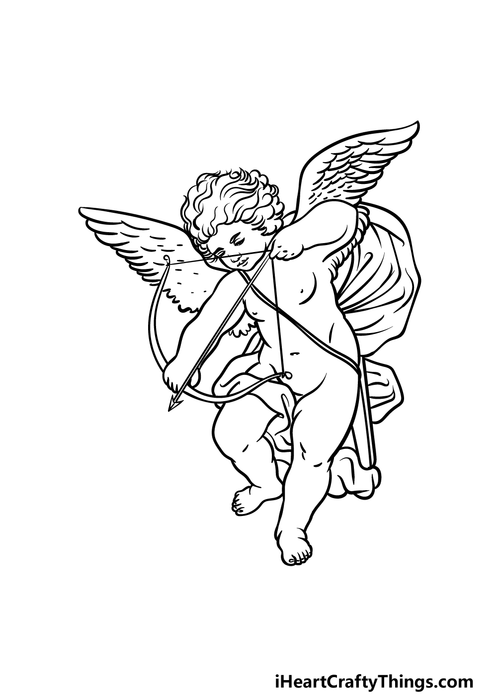 drawing cupid step 5