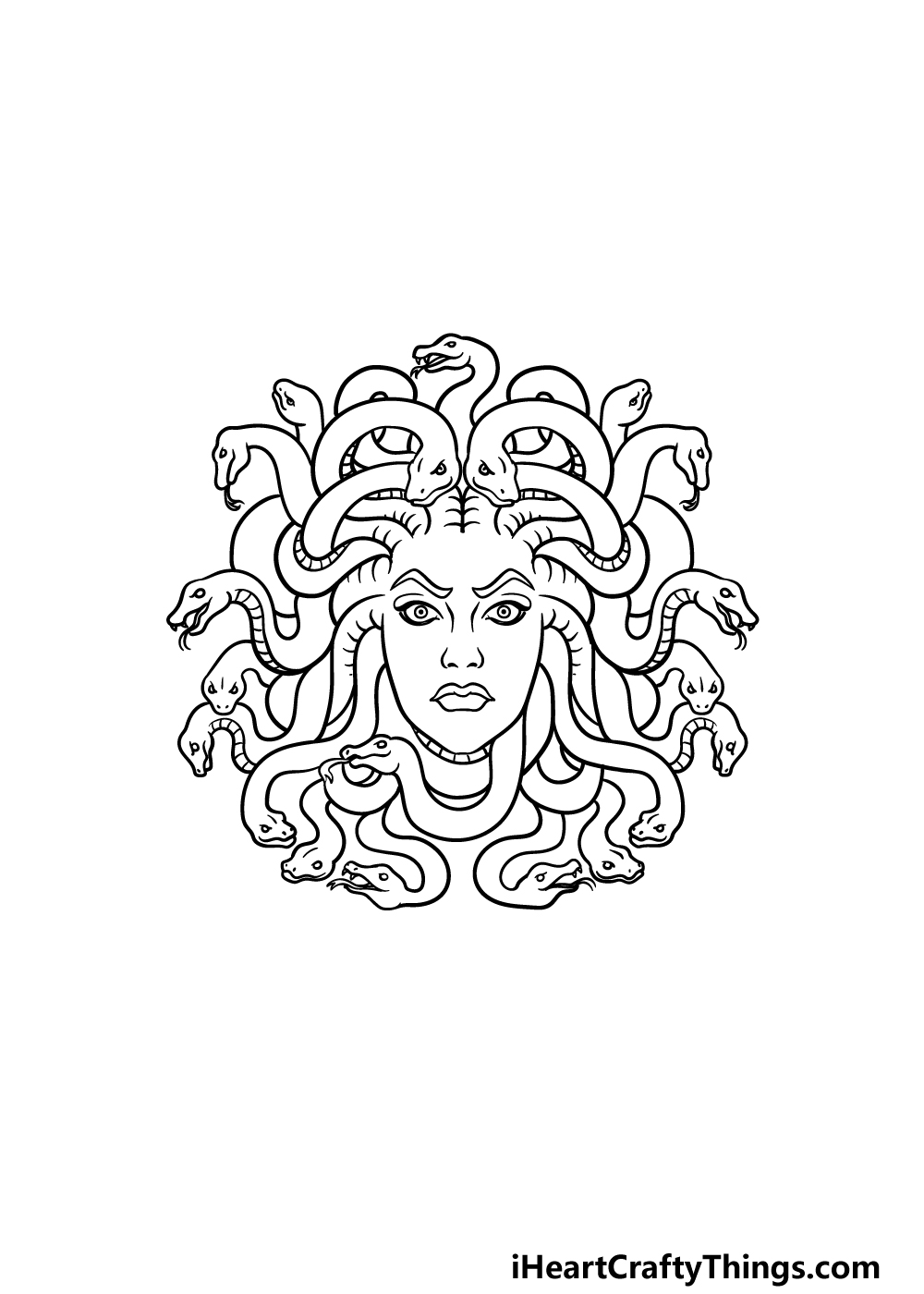 drawing Medusa step 5