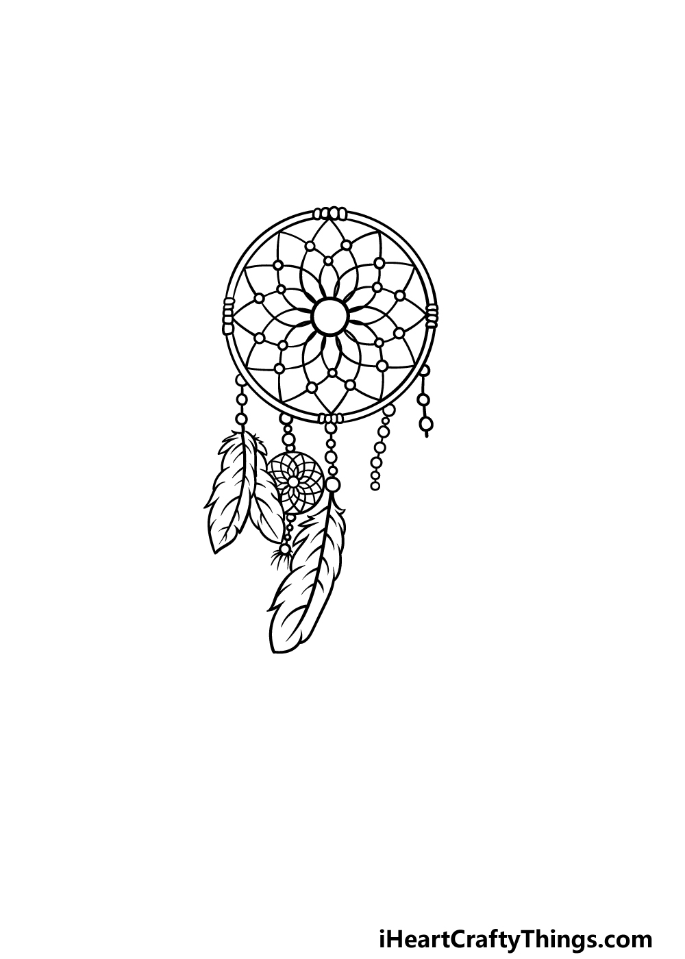 drawing dream catcher step 5