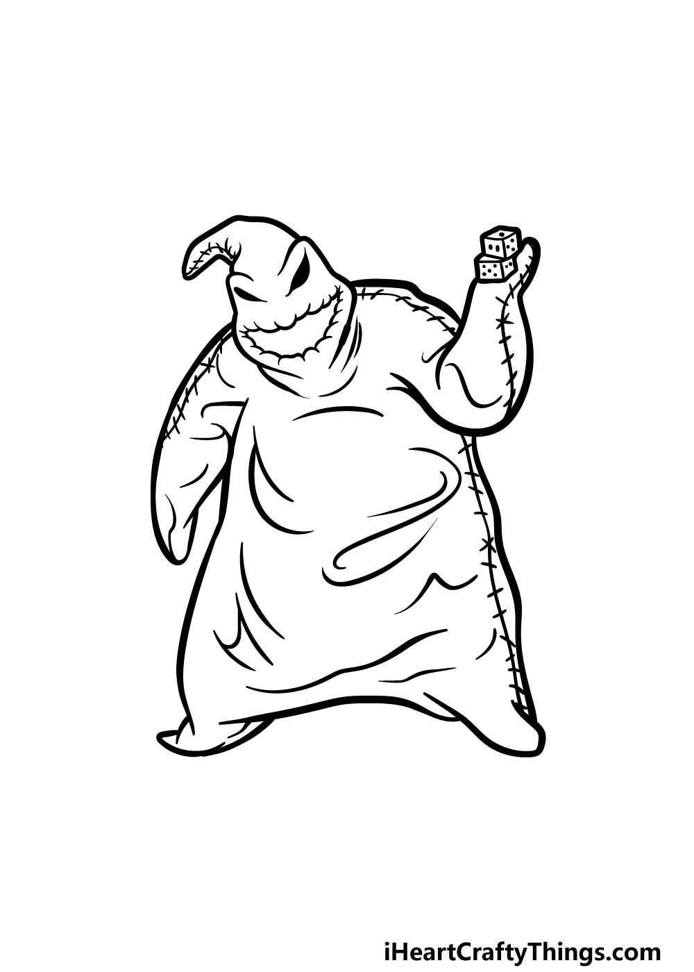 drawing Oogie Boogie step 5