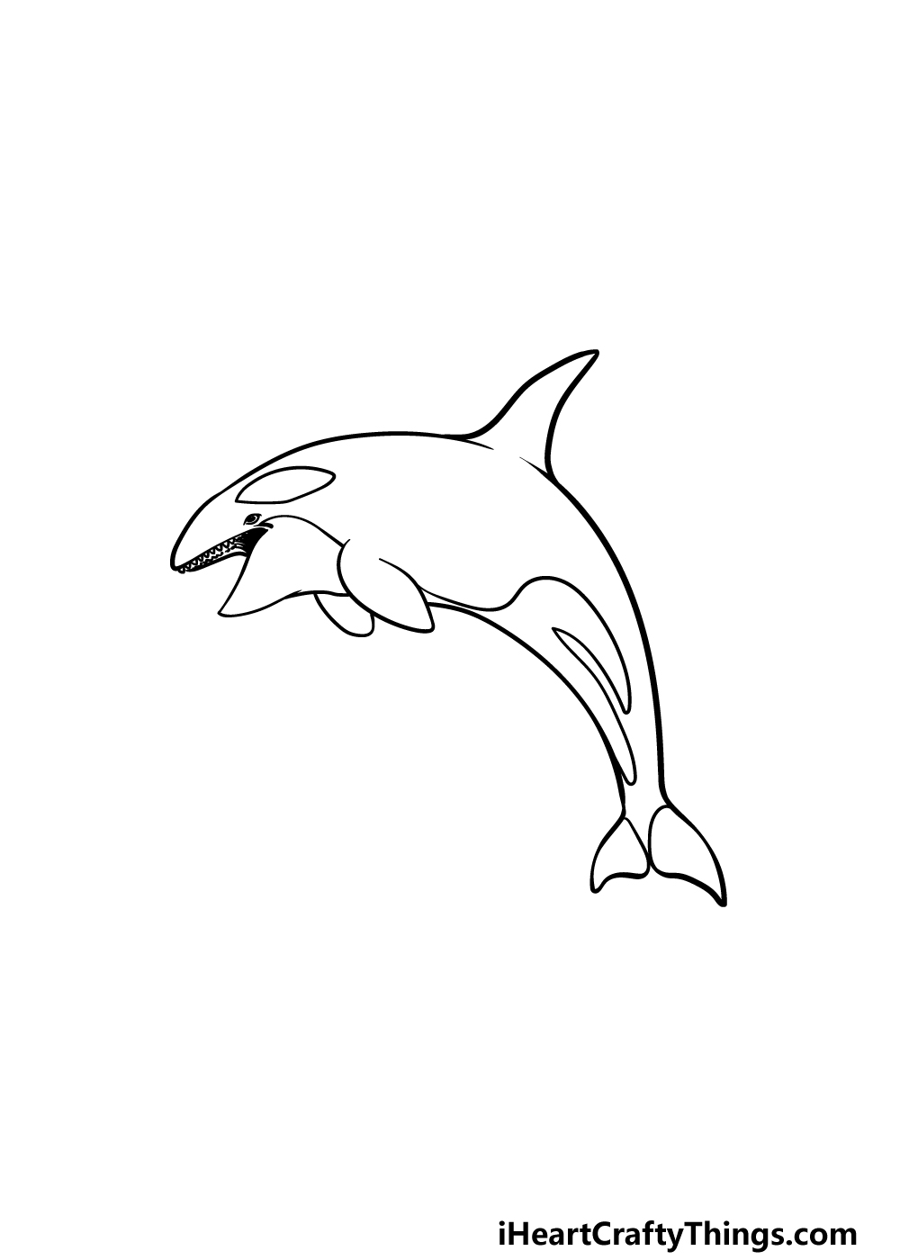 drawing an orca step 5