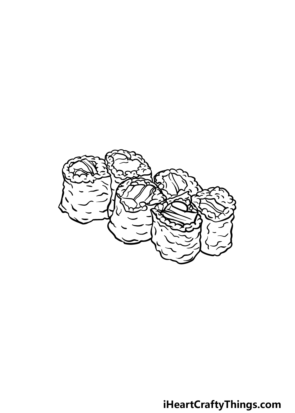 drawing sushi step 5