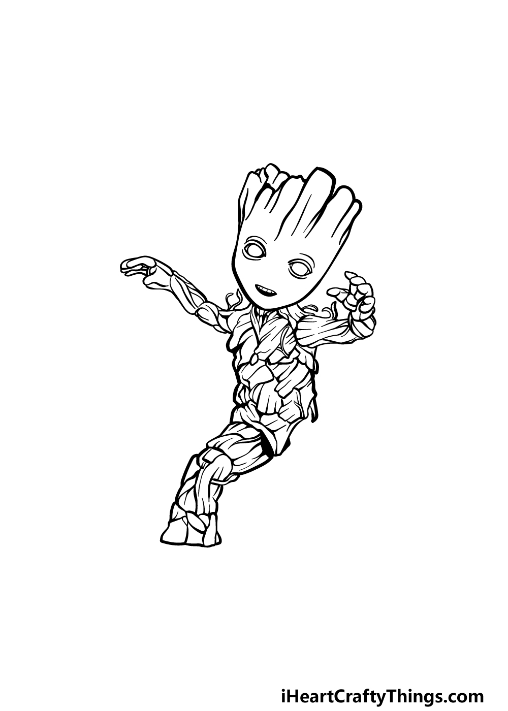 drawing Baby Groot step 5