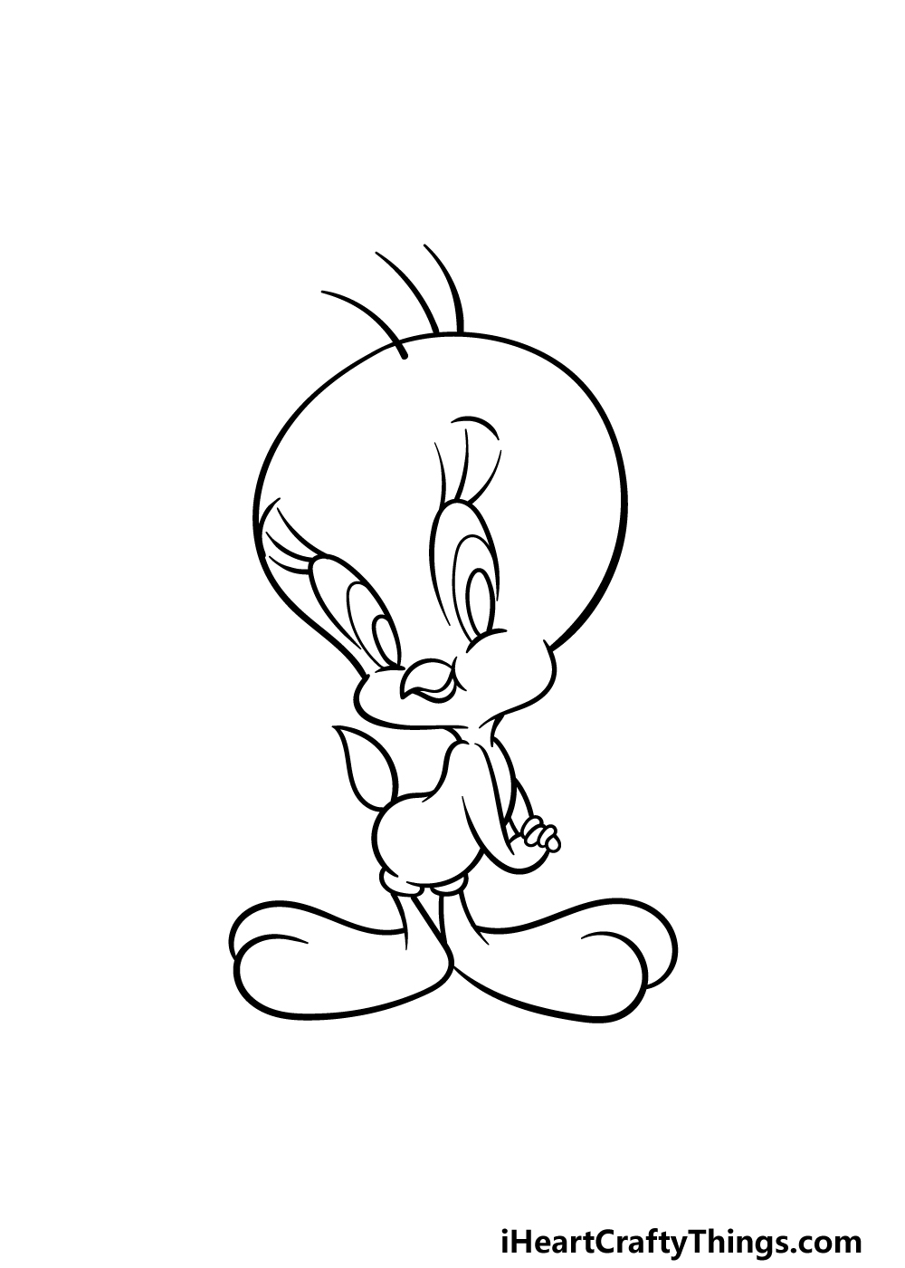 drawing Tweety Bird step 5