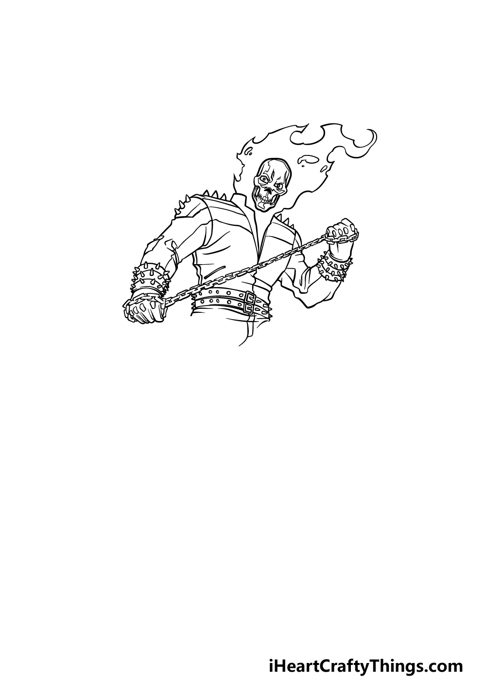 drawing Ghost Rider step 5