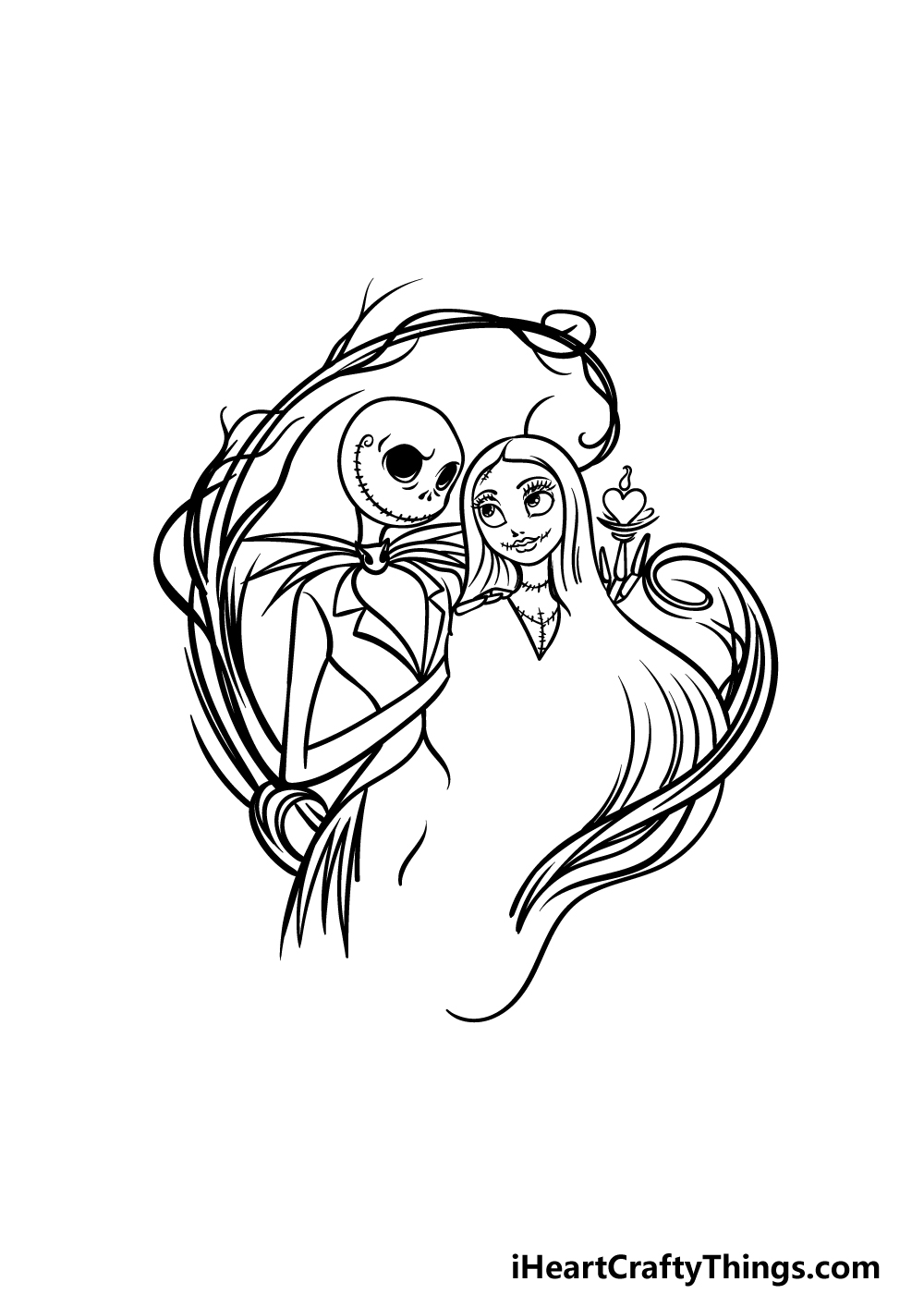 drawing Jack and Sally step 5