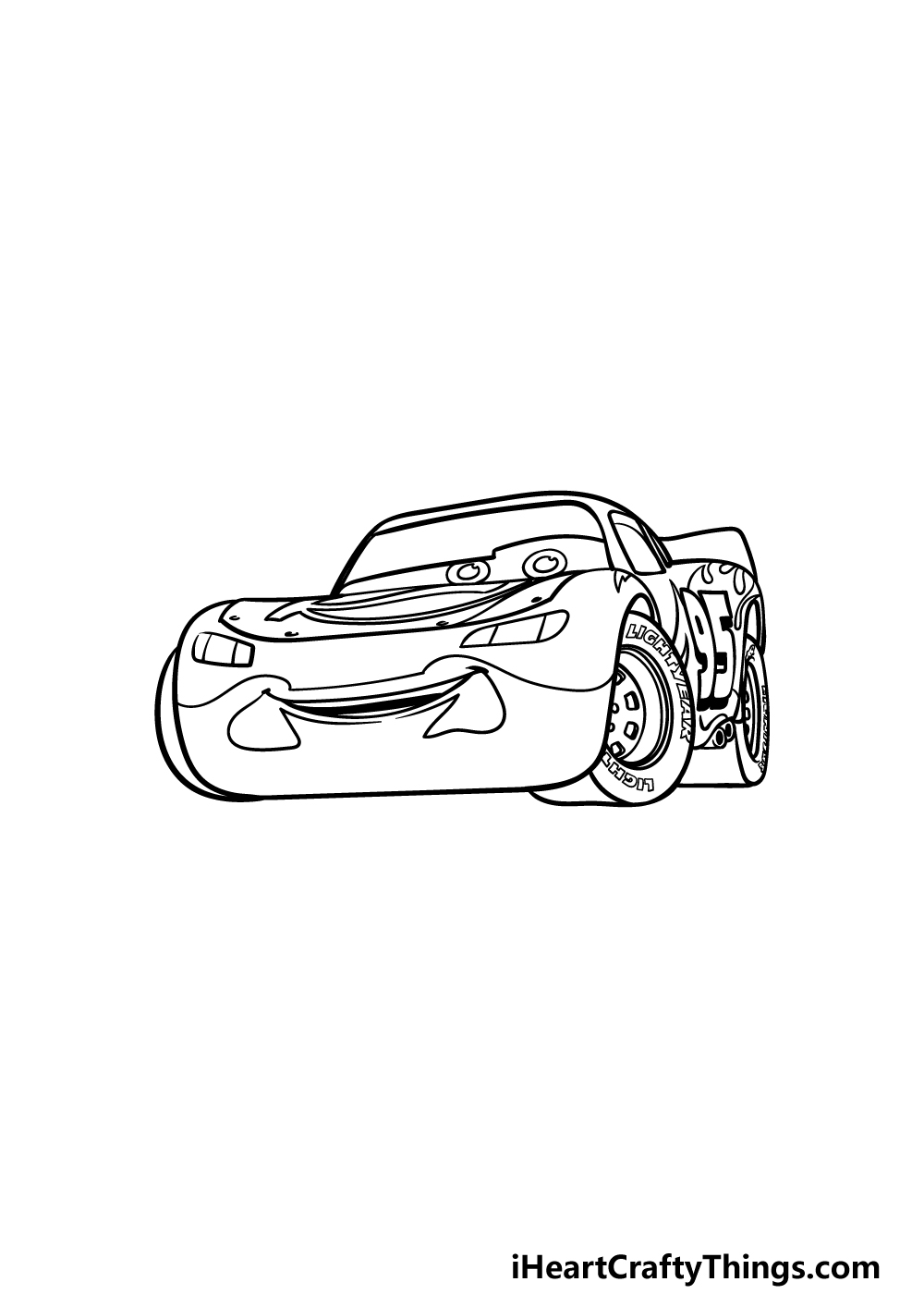 drawing Lightning McQueen step 5