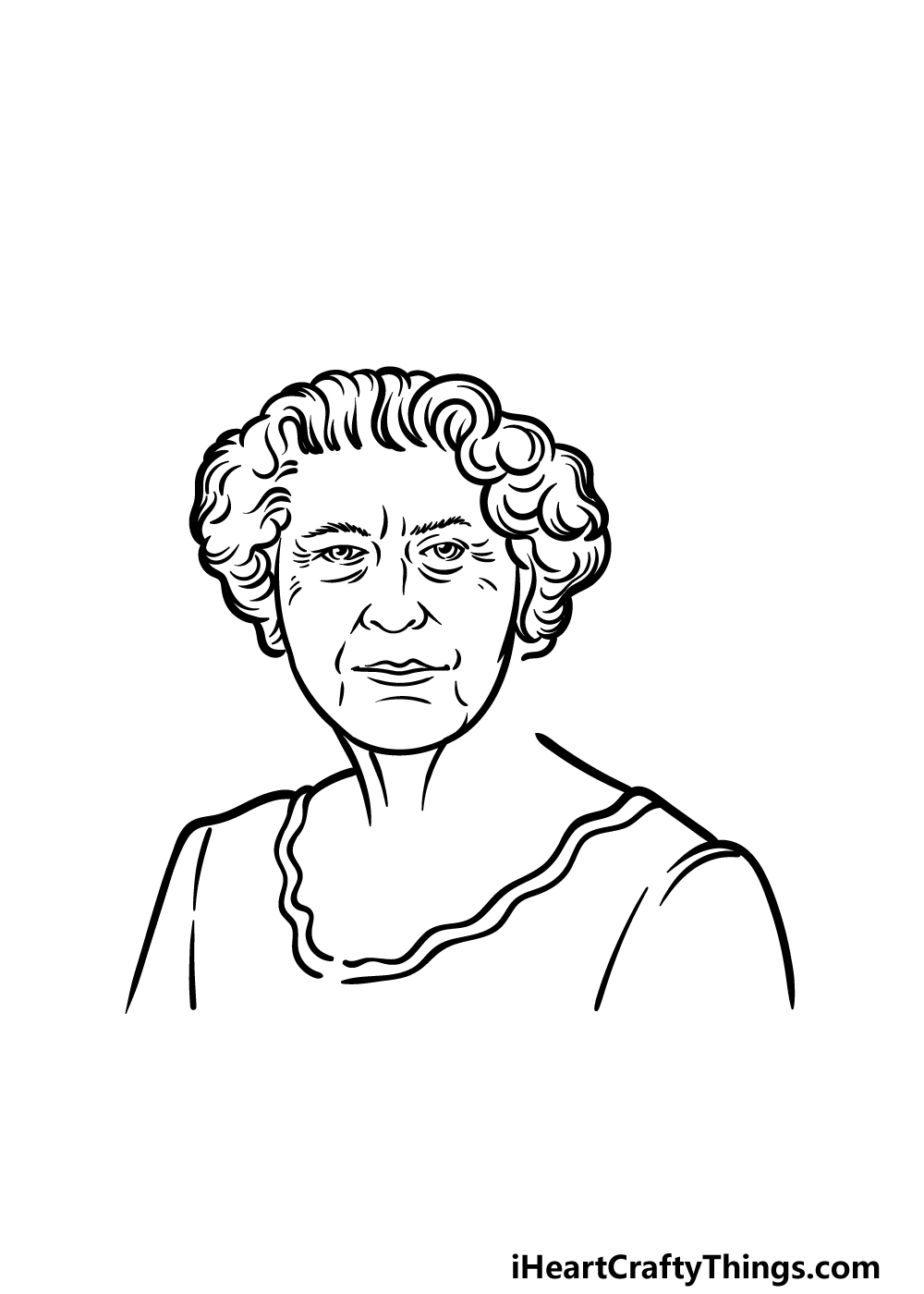 drawing the Queen step 5