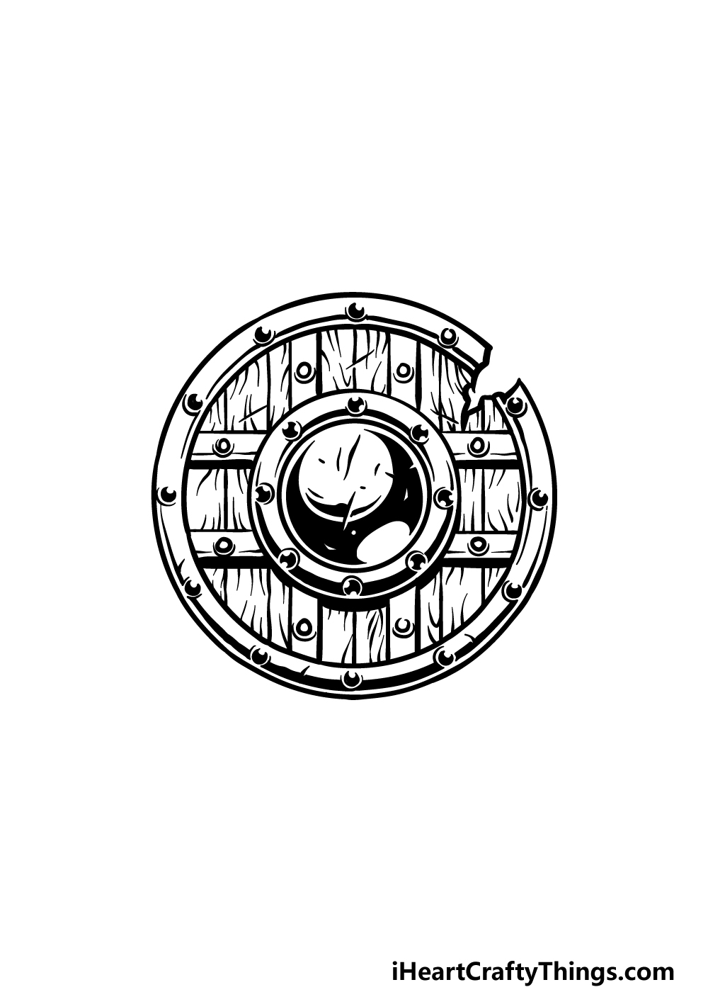 drawing a shield step 5