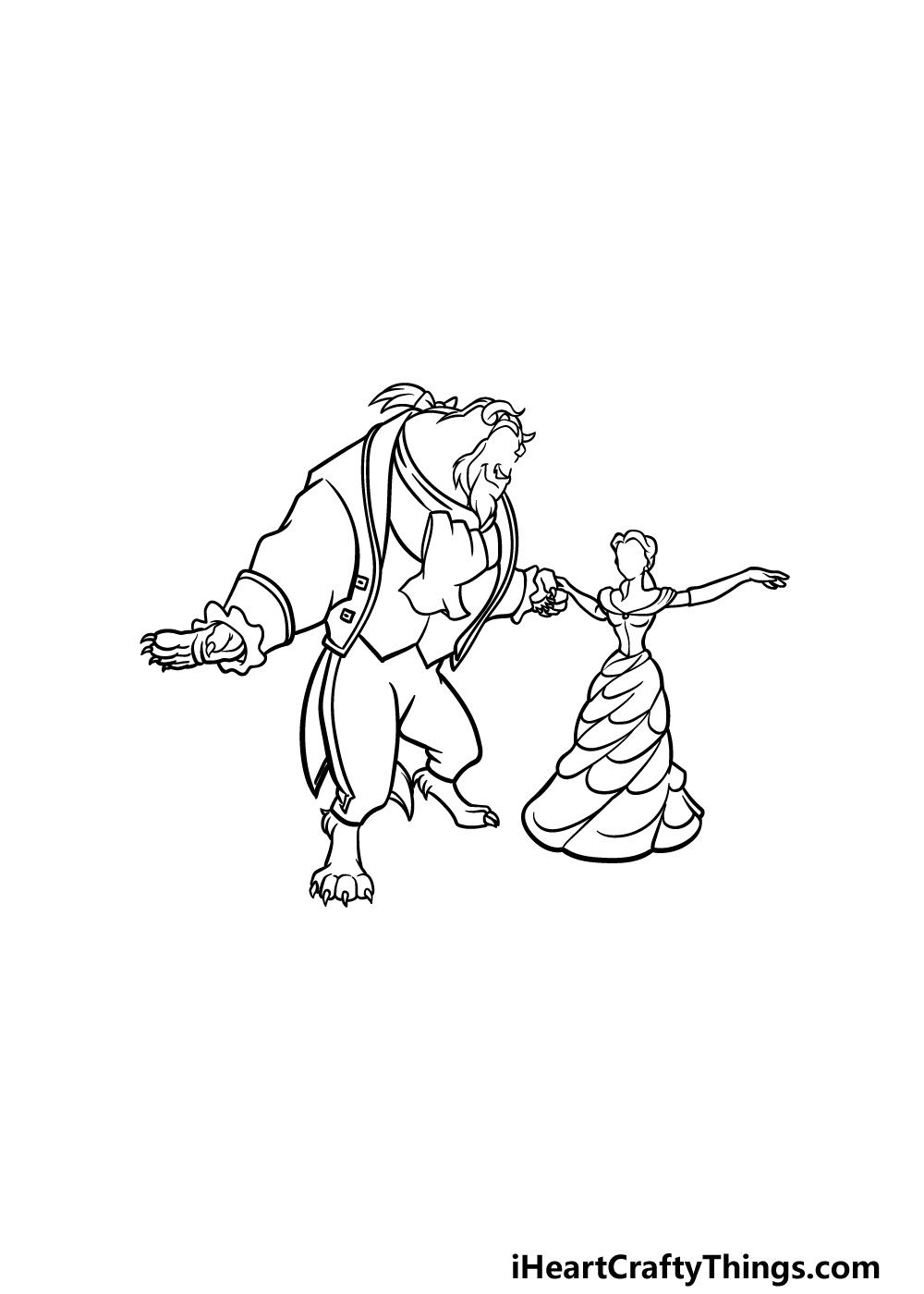 drawing Beauty and the Beast step 5