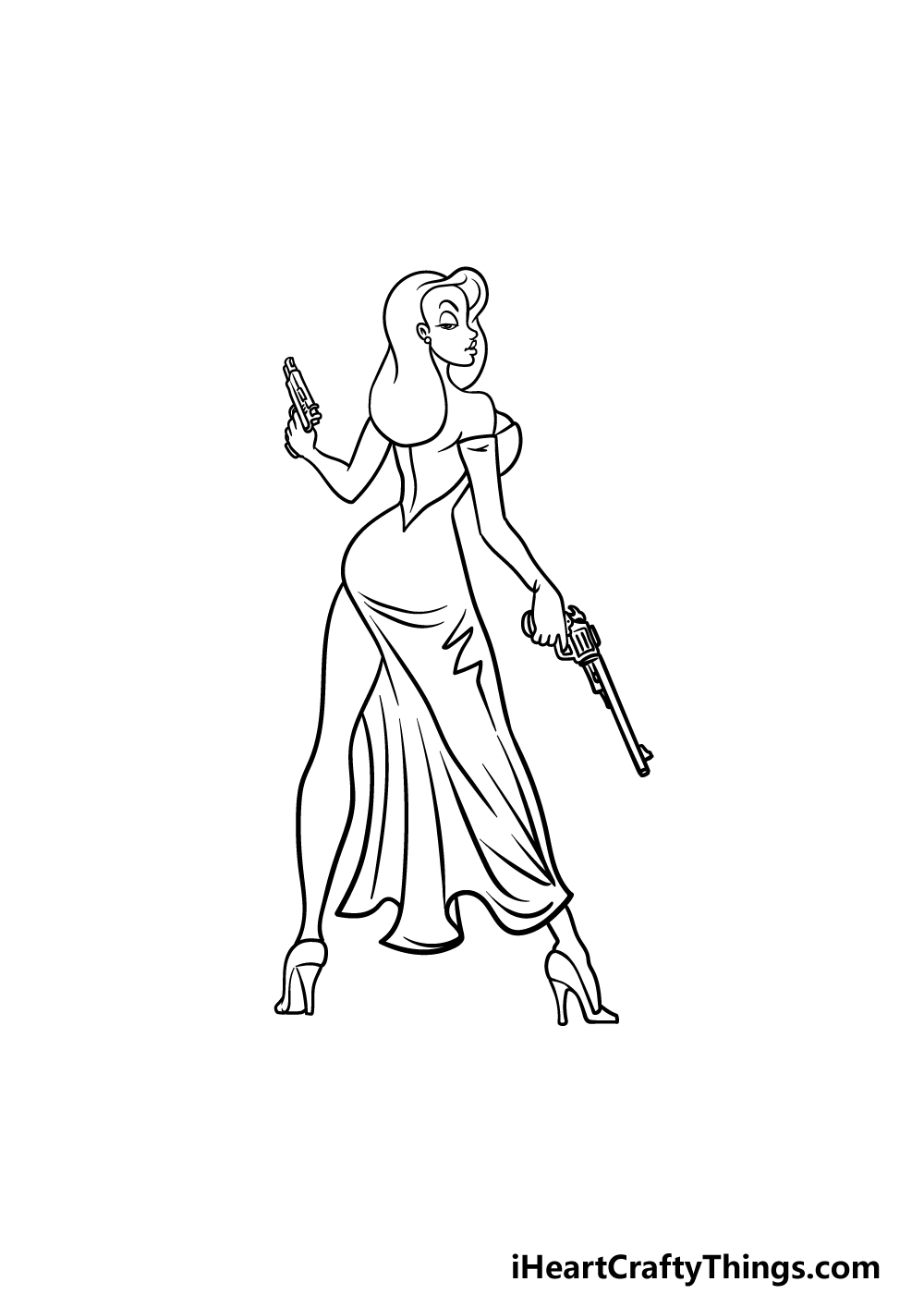drawing Jessica Rabbit step 5