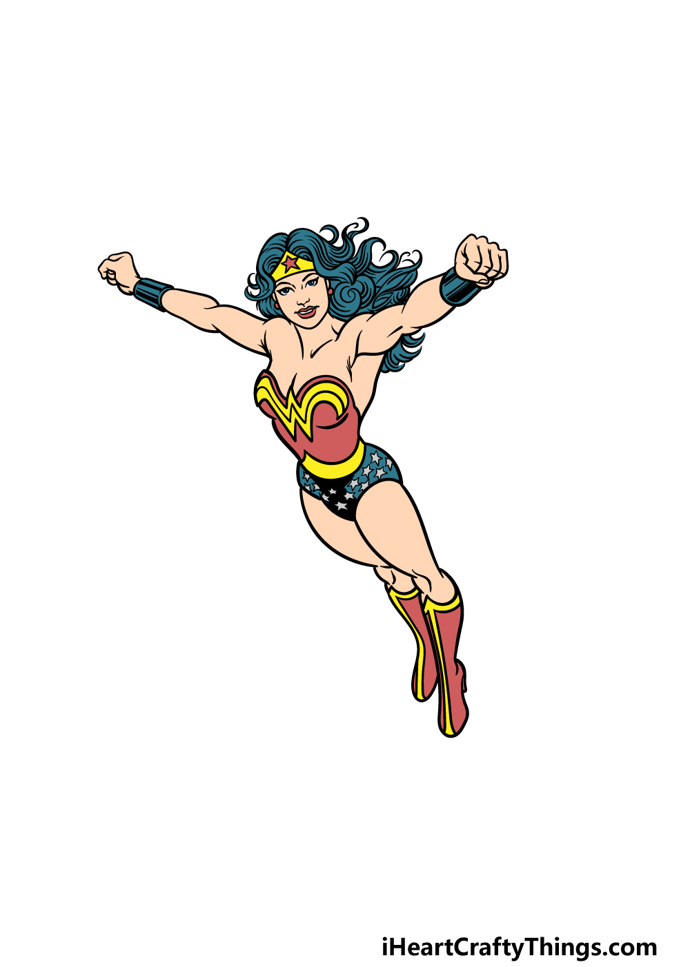 drawing Wonder Woman step 6