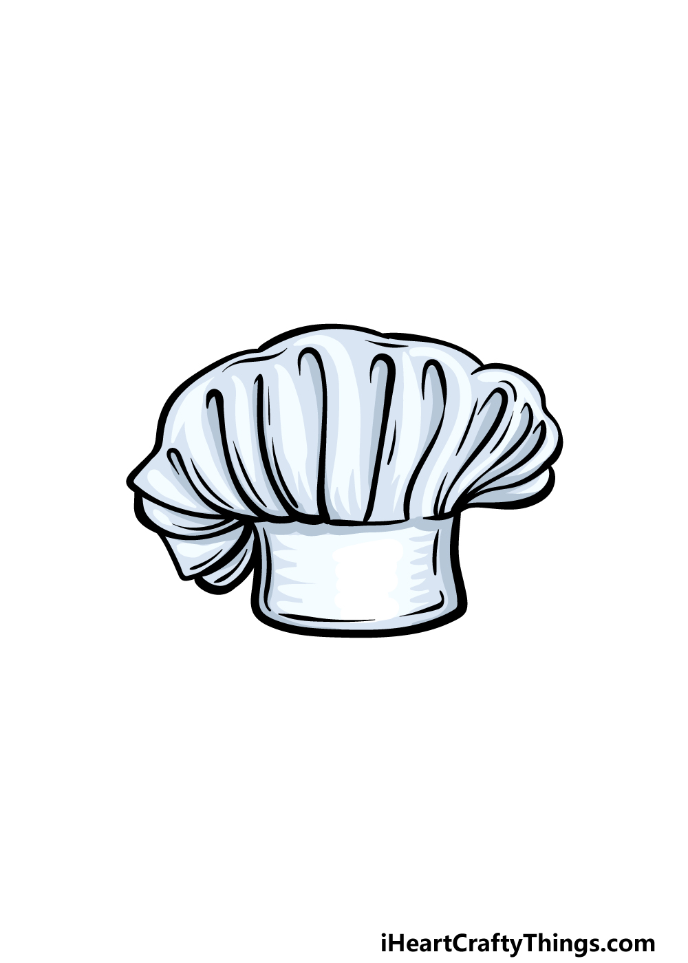 drawing chef’s hat step 6
